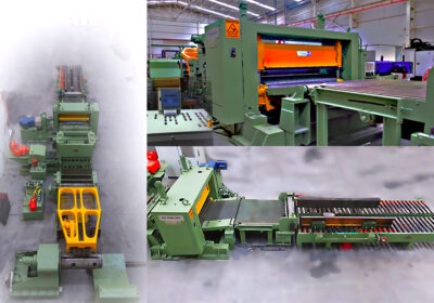 Rotary longitudinal cutting line and profile-cutting machine